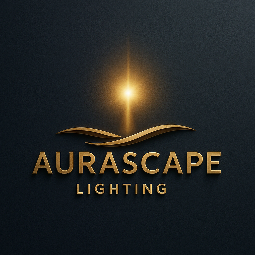 Aurascape Lighting logo with background